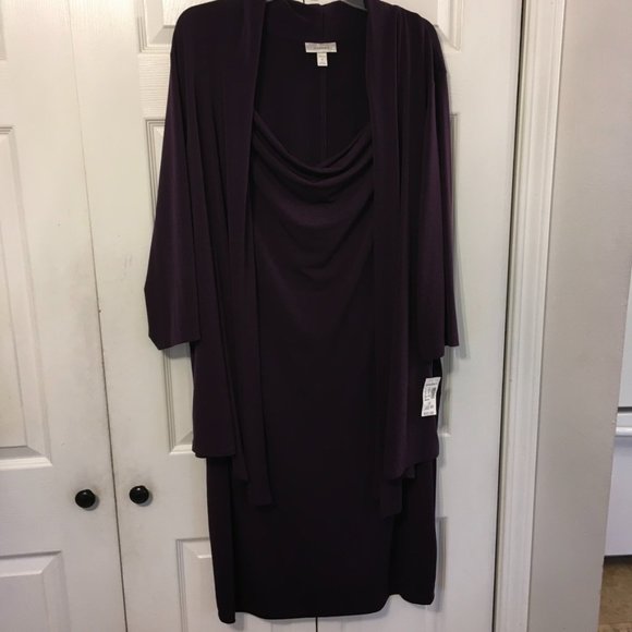 Dress Barn Dresses & Skirts - Dress Barn Plum One Piece Dress & Jacket